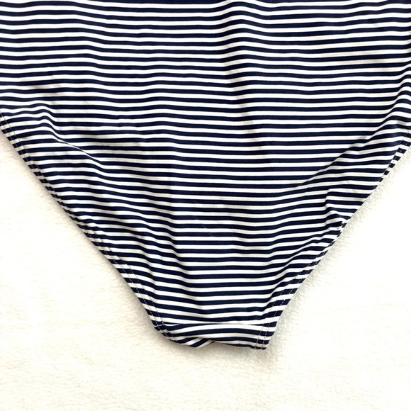 Nip Tuck Navy/White Pinup 50’s Sorrento Striped Joanne One Piece Swimsuit (6) - Picture 11 of 16